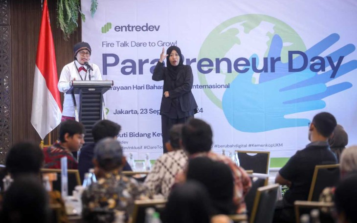 Asisten Deputi Konsultasi Bisnis dan Pendampingan Deputi Bidang Kewirausahaan KemenkopUKM ibu A.H Novieta