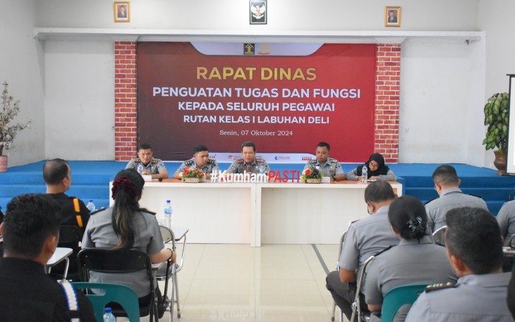 Rutan Labuhan Deli Gelar Rapat Penguatan Tupoksi.