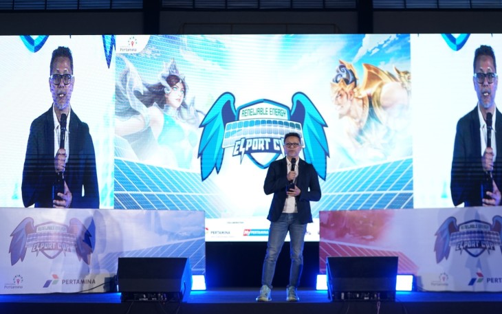 Dokumentasi: M. Roby Hervindo dalam menyampaikan sambutan mengenai tujuan penyelenggaraan Renewable Energy E-Sport