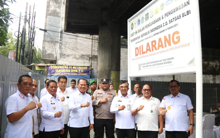 Kanwil Kemenkumham Sumut Lakukan Pemasangan Plang Pada Aset Ex BLBI.