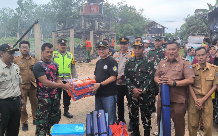 Polsek Belitang III Cek Lokasi TKP Pasca Kebakaran di Desa Busa Bali