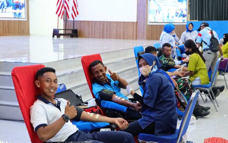 Donor darah prajurit Koarmada III Sorong