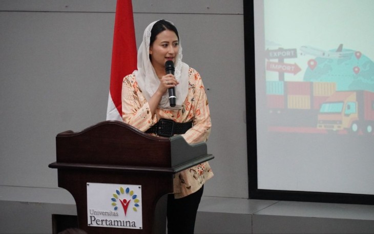 Wamendag Dyah saat memberikan kuliah umum di Universitas Pertamina, Jakarta 
