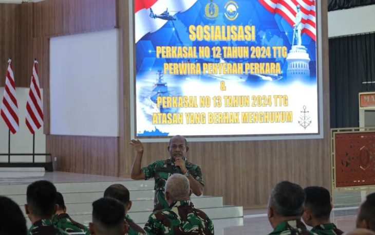 Sosialisasi hukum bahaya korupsi di Koarmada III Sorong, Rabu (4/12)