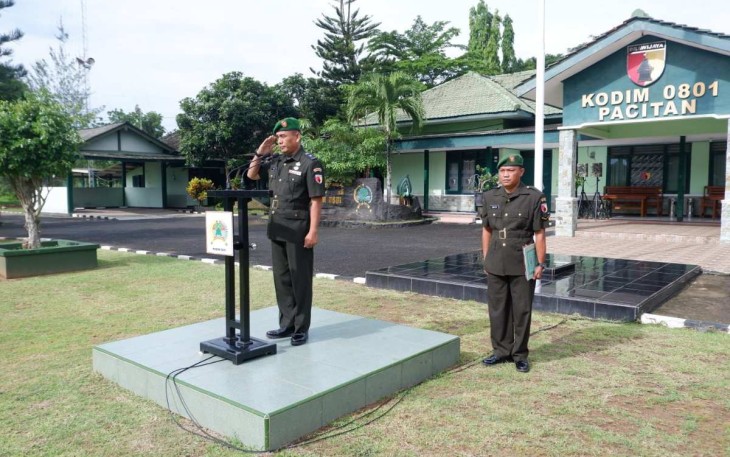Upacara Hari Juang TNI AD di Kodim 0801 Pacitan 