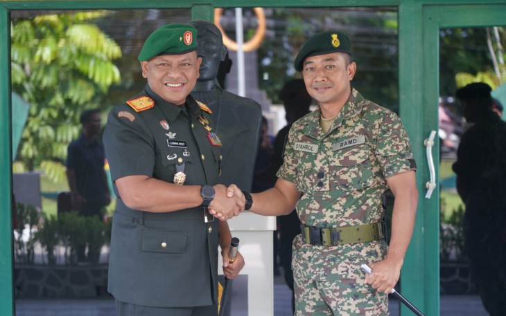 Danrem 121/Abw Brigjen TNI Luqman Arief bersama MK 3 Briged TDM, Minggu (15/12)