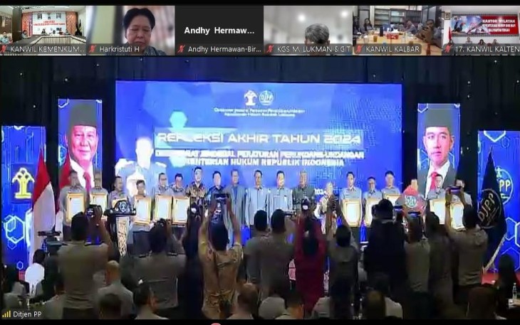 Kemenkumham Sumut Raih Penghargaan Anugerah Lagislasi Tahun 2024.