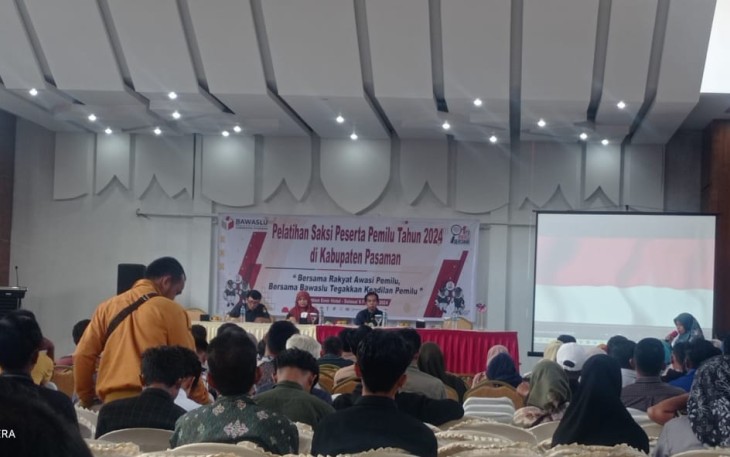 Pelatihan Saksi Partai Politik Peserta Pemilihan Umum 2024, yang berlangsung di Aula Hotel Emir Lubuk Sikaping, Selasa (6/2/2024).