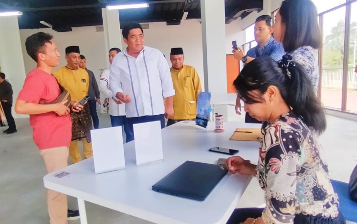Bupati Roby saat menghadiri Job fire yang di laksanakan di Lagoi bay Bintan resort lagoi Jum'at  07 Juni 2024 pagi.