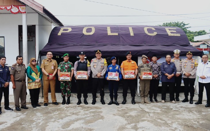 Kepala Kepolisian Daerah (Kapolda) Kalimantan Tengah Irjen Pol Drs. Djoko Poerwanto, mengunjungi Kantor Komisi Pemilihan Umum (KPU) Kab. Barito Selatan (Barsel) di Jalan Melati, Bumtok, Selasa (16/1/2024)
