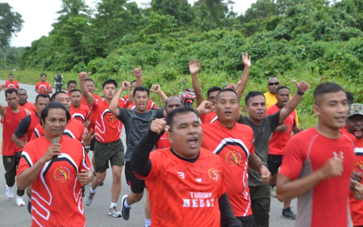 Kodim 1710/Mimika Laksanakan Lari 5 Km