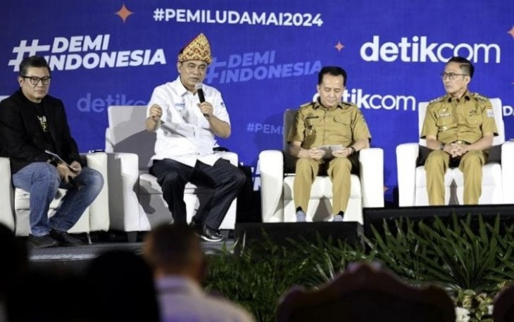 Menkominfo Budi Arie Setiadi dalam Diskusi Demi Indonesia Cerdas Memilih di Kota Palembang, Sumatera Selatan, Senin (22/01/2024) kemarin.