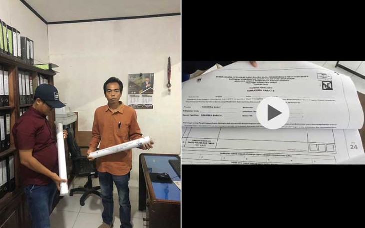 Komisioner Bawaslu Pasaman saat melakukan Croschek ke Kantor KPU Kabupaten Pasaman