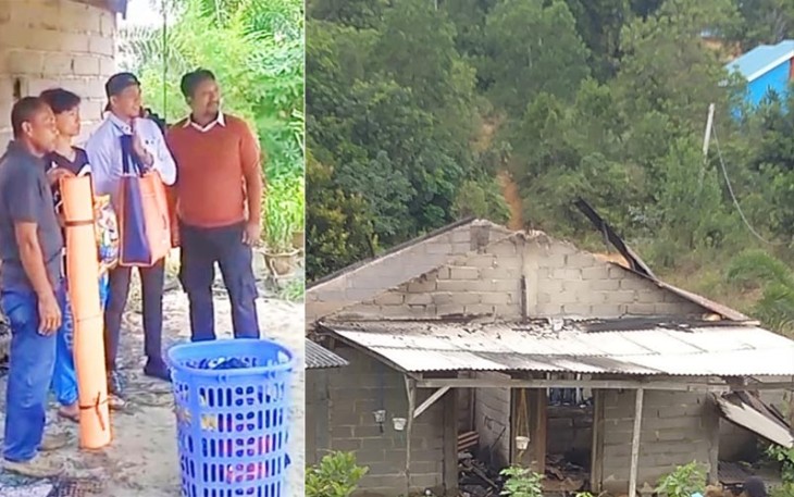 BPBD Bintan saat Salurkan Bantuan dan Lakukan Asesmen Perhitungan Kerusakan Kebakaran di Kelurahan Kota Baru