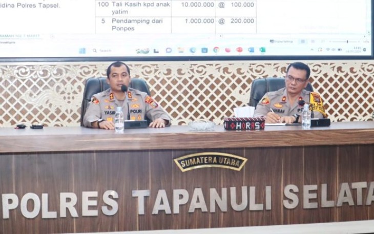 Kapolres Tapanuli Selatan (Tapsel), AKBP Yasir Ahmadi, SIK, MH, minta ke jajarannya agar tetap memantau dan menjaga kondusifitas Kamtibmas pasca pelaksanaan Pemilu.
