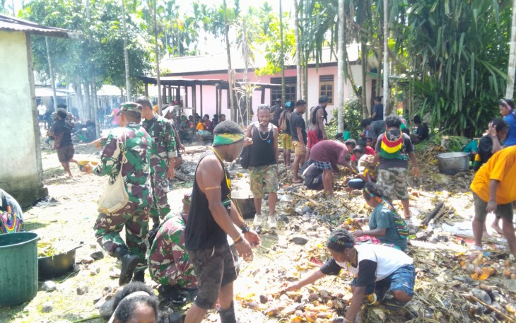 Pasiter Kodim 1710/Mimika Ajak Masyarakat Jaga Stabilitas Keamanan Di Wilayah Jelang Pemilu 14 Februari 