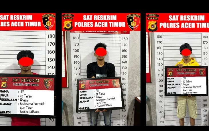 Satreskrim Polres Aceh Timur Amankan Pelaku Pengeroyokan Pemuda di Pantai Leuge Peureulak