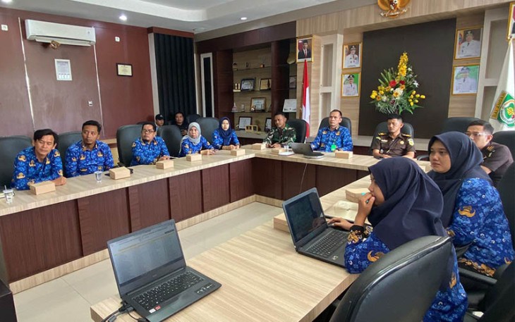 Danramil Batumandi saat Hadir Ikuti Vicon di Kantor Bupati Balangan