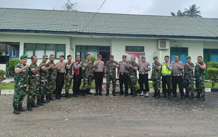 Danramil 10/TM Terima Kunjungan Kapolsek Kampung Rakyat