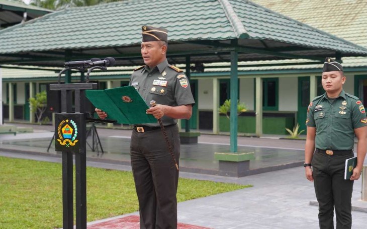Danrem 023/KS saat membacakan amanat Panglima TNI