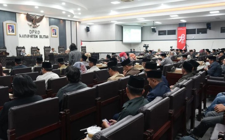 Rapat Paripurna DPRD Kabupaten Blitar, Jumat 15 Maret 2024.