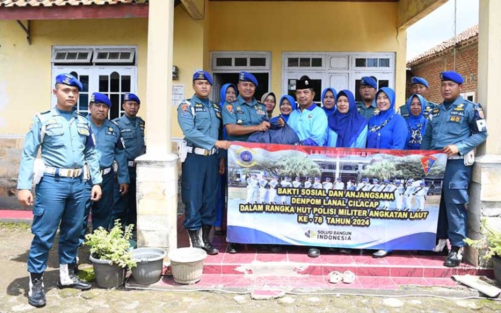  Denpomal Lanal Cilacap Laksanakan Bakti Sosial dan Anjangsana 