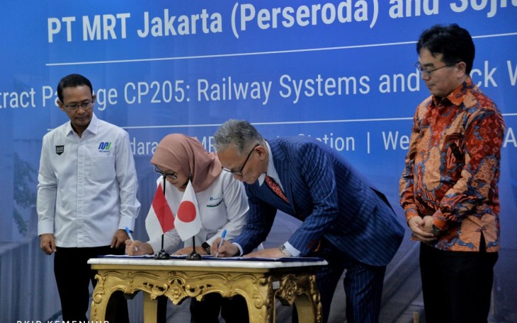 Penandatanganan Paket Kontrak Pembangunan 205 MRT Jakarta 