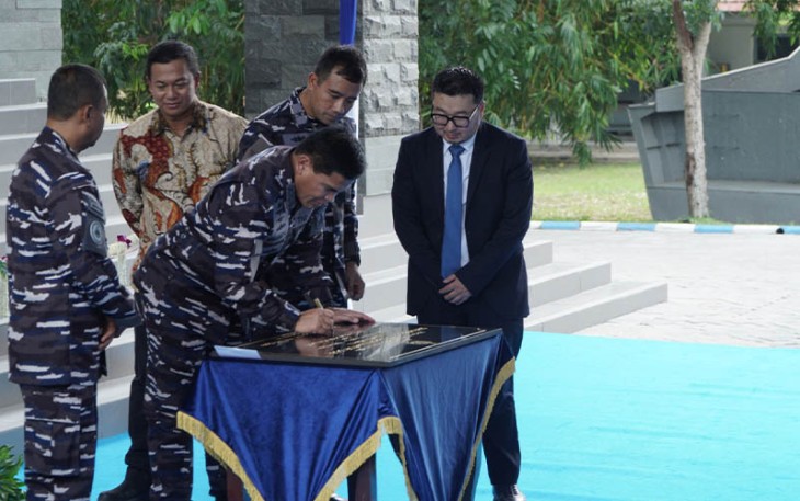 Peresmian fasilitas Damage Control Simulator oleh Kepala Staf Angkatan Laut (Kasal) Laksamana TNI Dr. Muhammad Ali