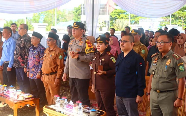 Kapolres Lebong saat Hadiri Simulasi Pemungutan Suara dan Penghitungan Suara Pemilu 2024
