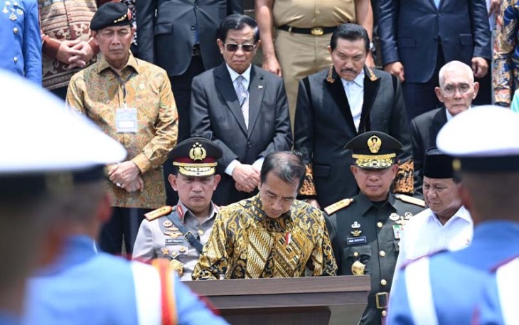 Panglima TNI saat Dampingi Presiden RI Resmikan Graha Utama Akademi Militer Magelang