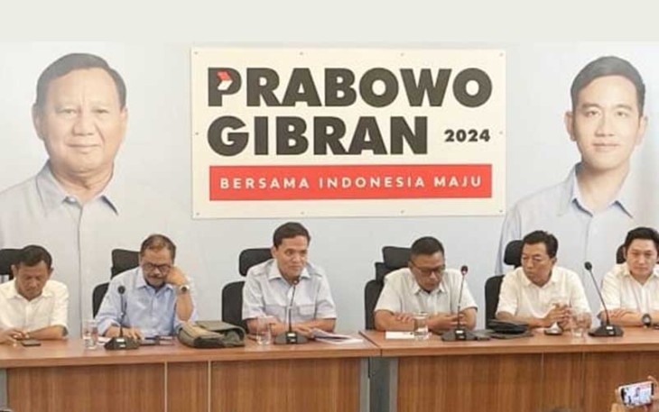 TKN Prabowo-Gibran dalam Konferensi Pers di Media Center Prabowo-Gibran, Jakarta, Senin (5/2/24). 
