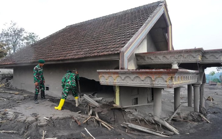 Salah satu rumah warga terdampak Erupsi Gunung Semeru