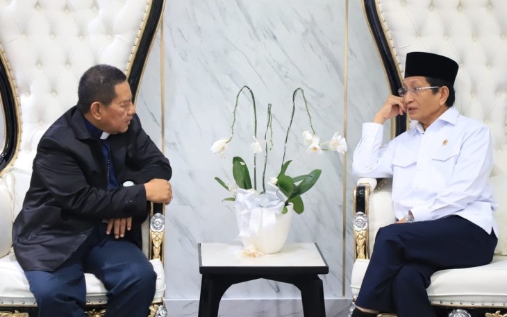 Uskup Agung Gereja Katedral Makassar, Fransiskus Nipa bersama Menteri Agama Nasaruddin Umar