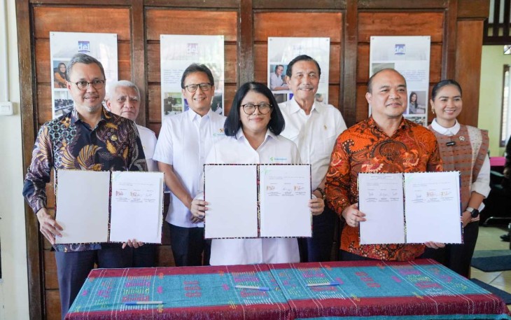 Menkes Budi Gunadi Sadikin menghadiri MoU Kemenkes dengan ITB dan IT Del di kampus IT Del Kabupaten Toba, Sumut
