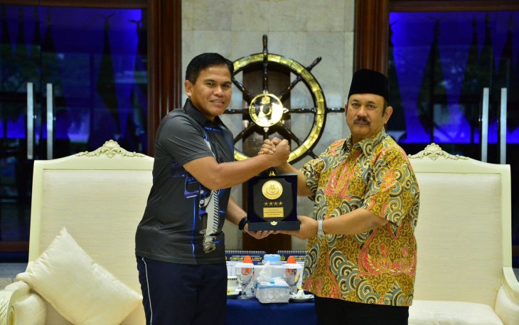Kasal Terima Kunjungan Menteri PPN/Kepala Bappenas di Mabesal 