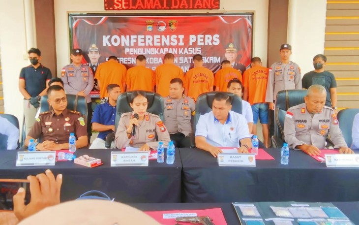 Polres Bintan Amankan Kurir Senpi yang Ingin Pesta Narkoba