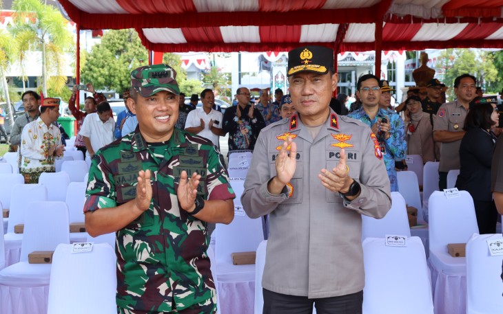 Wakapolda Kalteng Hadiri Apel Kesiapsiagaan Karhutla di Kantor Gubernur