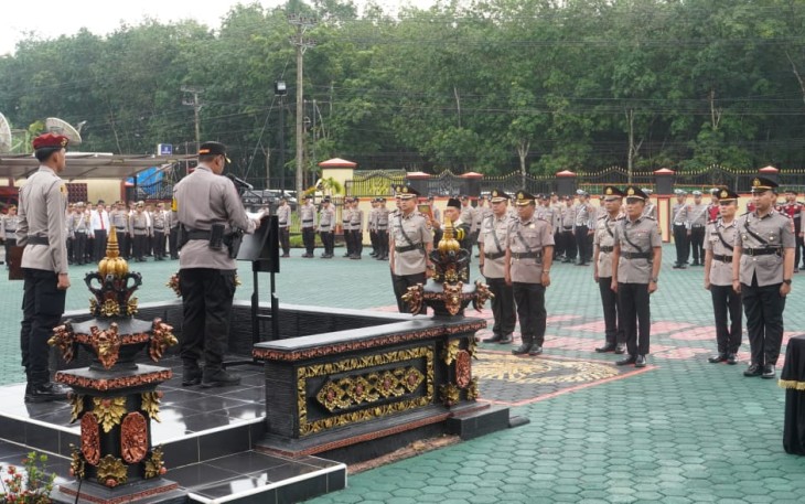 Polres OKU Timur Gelar Sertijab Jajaran 
