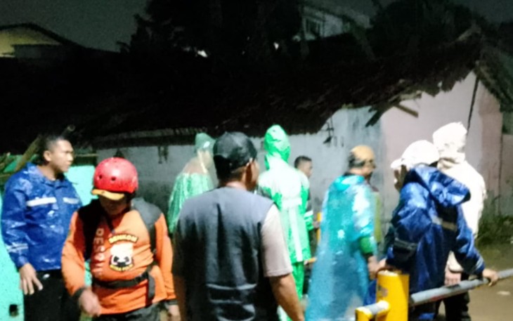 Banjir yang terjadi di Kota Lampung, Provinsi Lampung, pada Jumat (17/1), pukul 16.00 WIB