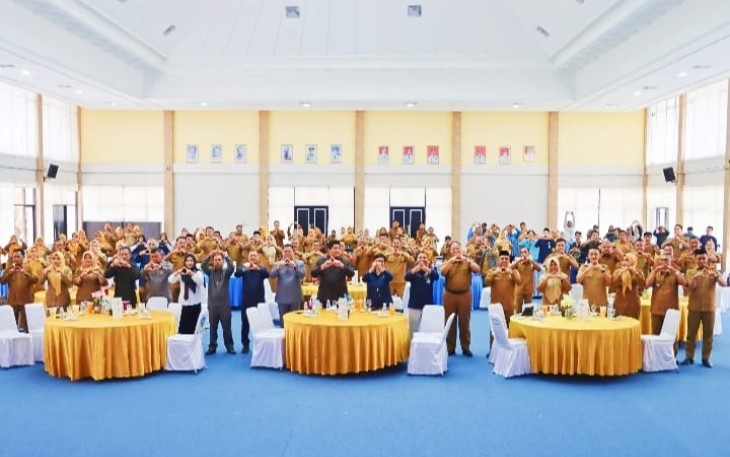Peluncuran Kelurahan Cinta Statistik (CANTIK) 2025 yang disejalankan dengan Sosialisasi Sensus Ekonomi (SE2026), Senin (11/8) di Aula Bandar Seri Bentan