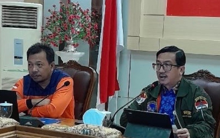 Sekretaris Daerah (Setda) Natuna, Boy Wijanarko Varianto memimpin rapat koordinasi penanganan bencana Hidrometeorologi melalui Dinas Badan Penanggulangan Bencana Daerah (BPBD) Kabupaten Natuna