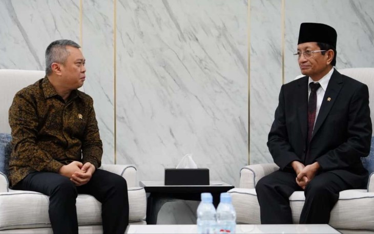 Menag Nasaruddin Umar dan Menhub Dudy Puwagandhy saat bahas wacana Work From Anywhere (WFA) menjelang libur Nyepi dan Idulfitri 2025. Usulan ini bertujuan mengantisipasi lonjakan arus mudik.