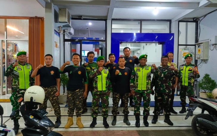 Kolaborasi TNI dan Banser Gelar Patroli Bersama