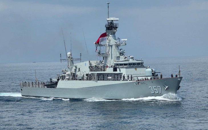 KRI Bung Tomo-357 Ikuti Tahap Sea Phase 3rd Aminex 2025 di Selat Malaka
