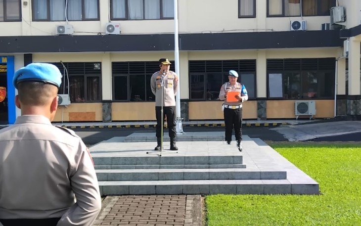 Kapolres Bitung AKBP Albert Zai Pimpin Apel Perdana Pasca Cuti Idhul Fitri 1446 H