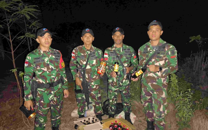 Satgas Yonarhanud 2 Kostrad Gagalkan upaya penyelundupan miras
