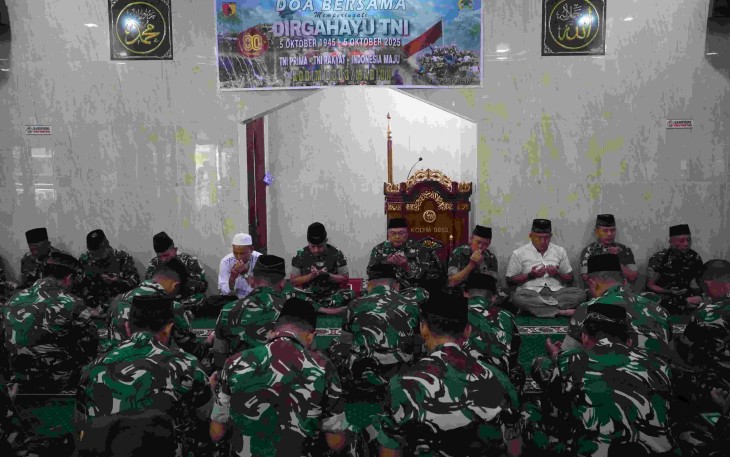 Doa bersama prajurit Kodim 0803/Madiun