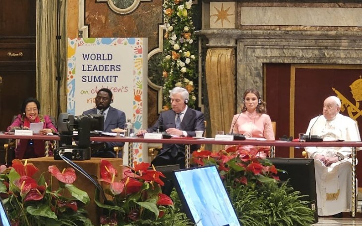 Megawati saat berbicara di World Leaders Summit on Children’s Rights di Vatikan, pada Senin (3/2/2025) waktu setempat.