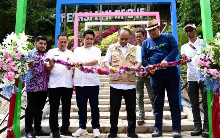 Menkop Budi Arie Setiadi meresmikan destinasi wisata Bukit Manik Indonesia Bogor, Rabu (15/1)