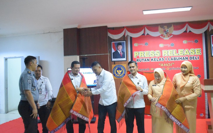 Rutan Labuhan Deli Acara Pisah Sambut Kepala Rutan.